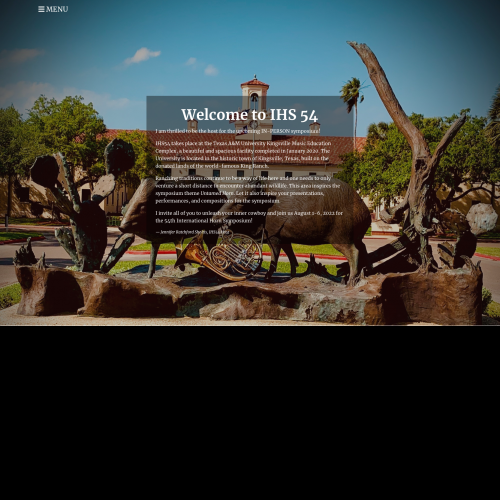 IHS 54 Homepage Screenshot IHS 54 Homepage Screenshot
